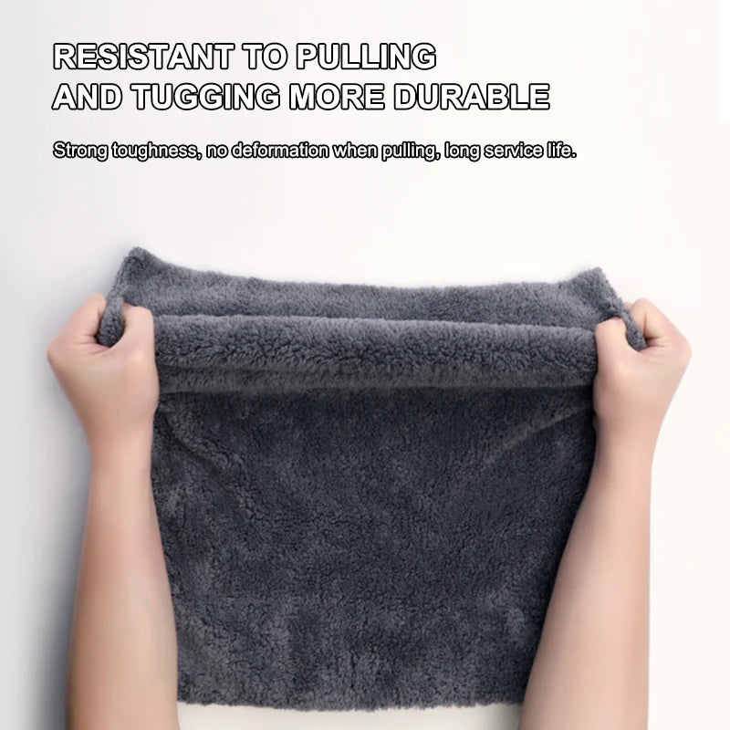 SEAMETAL 40X100CM Car Wash Towel Coral Velvet Microfiber Clean Cloth No Hemming Thickened Soft High Absorbent Car Washing Tow