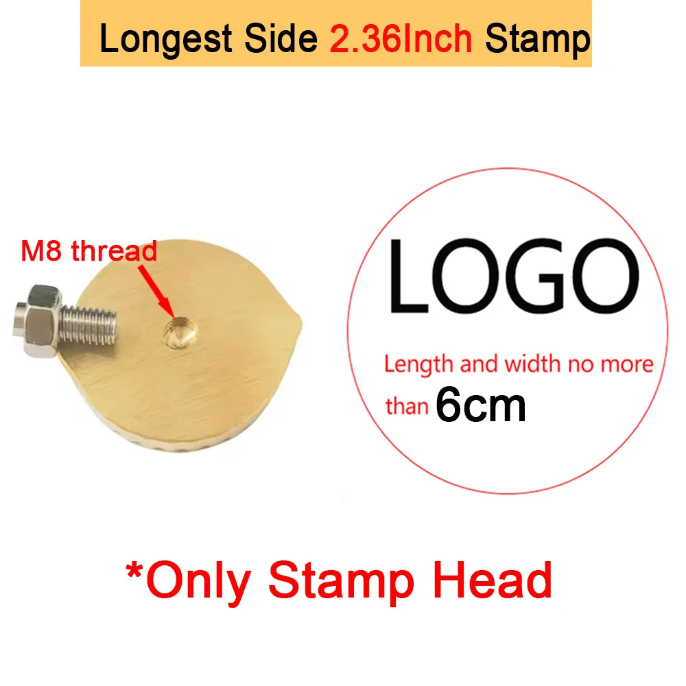 Customize Branding Iron Stamp Leather Stamp LOGO Personalized Heating Brass Embosser Seal Wood Cake Hamburger Craft Handmade 