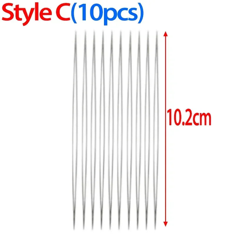 Beading Needles Pins Open Curved Big Eye Needle for Beads Bracelet DIY Jewelry Making Tools Handmade Craft Beaded Threading P