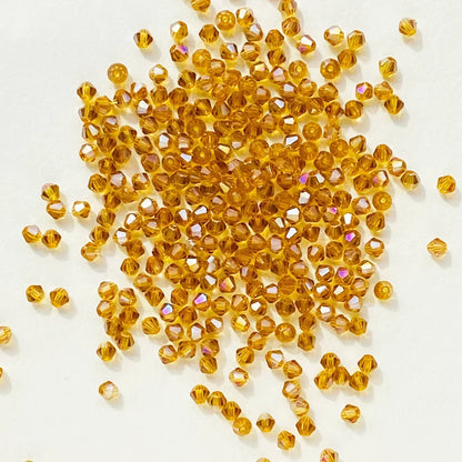 100PCS 4MM Shiny Faceted Austria Crystal Beads Bicone Beads Loose Spacer Beads for Jewelry Making DIY Bracelet Necklace Penda