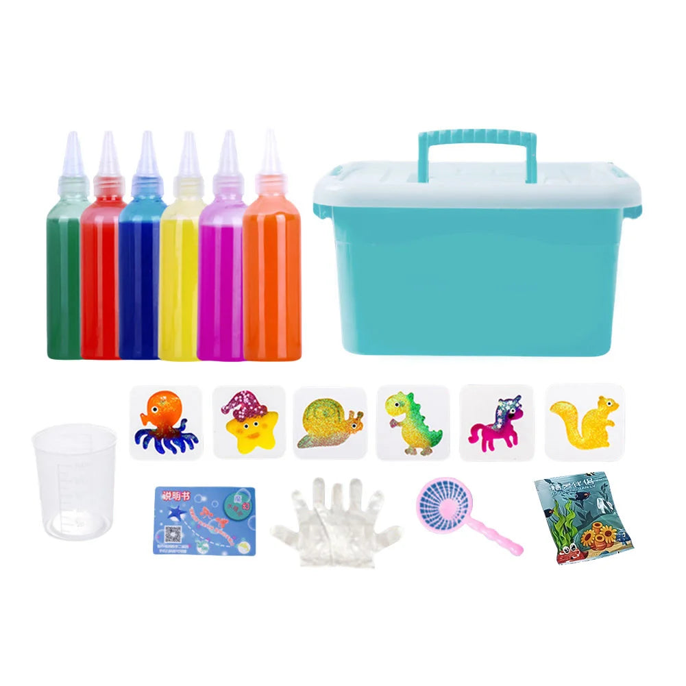 Creative Water Fairy Water Gel Kit Handmade DIY Toys Fairy Water Elf 3D Animal Mold Birthday Gifts Kids Colorful Educational 