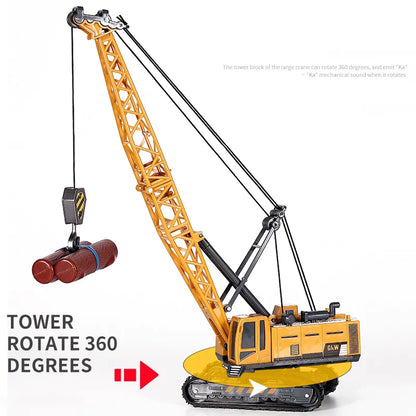 Engineering Diecast Toys for Boys Alloy+Plastic Tractor Excavator Backhoe Crane Bulldozer Kids Truck Children Vehicle Model G