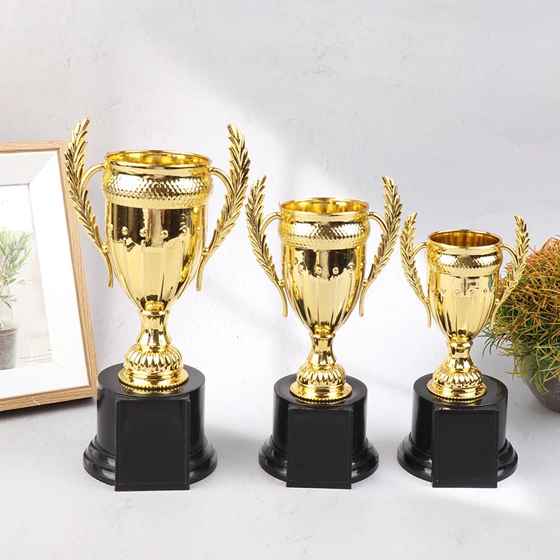 1Pcs Reward Carnival Competition Party Prize Favors Mini Plastic Award Trophy Children Winner Gold Trophies Toys For Kids