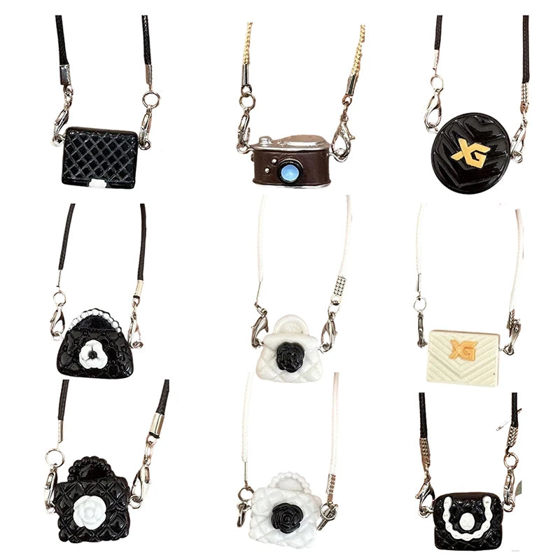 1PC PVC Doll Mini Bag Dress Up Plush Toy For 15/17cm Doll Accessories Dollhouse Hanging Neck Accessories Schoolbag Pendant