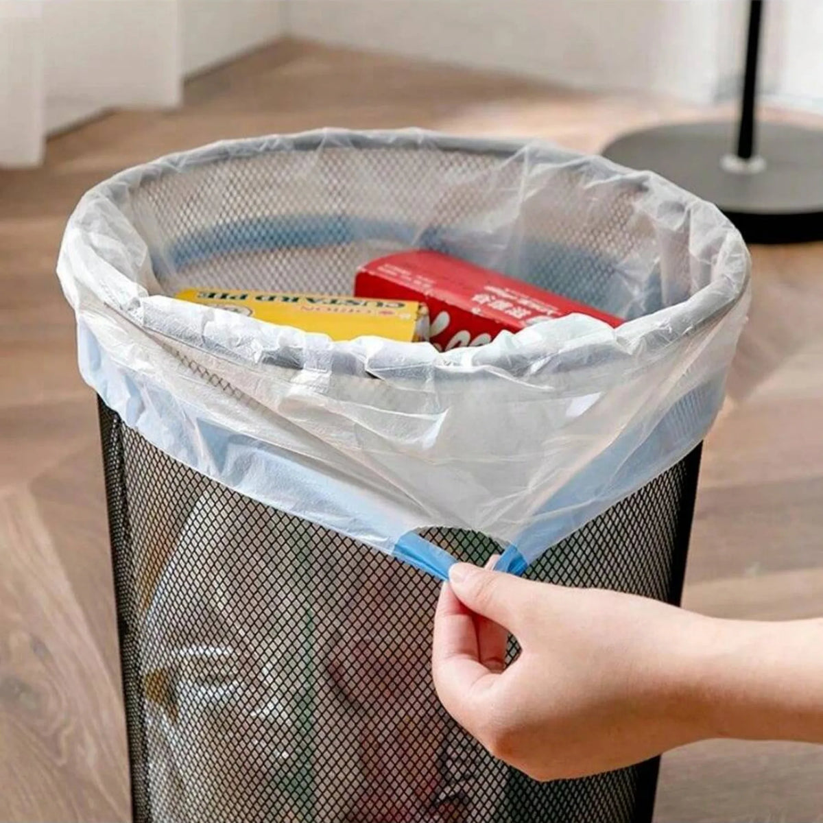 45x50cm Scented Drawstring Trash Bags - Thickened Large Fragrant Garbage BagswithHandles, 4 Scents (Rose/Lavender/Lemon/Vanil