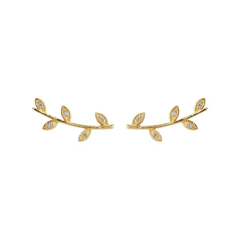 2021 gold-plated Ear Jackets Climbers Clip Earrings For Women CZ Zircon Stud Earring Earcuffs Men Jewelry - Gold B