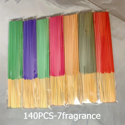 7 Sets of 140 Incense Sticks, Available in Four Seasonal Sets: Rose, Lavender, Sandalwood, Jasmine, Mint, Cherry Blossom, Her