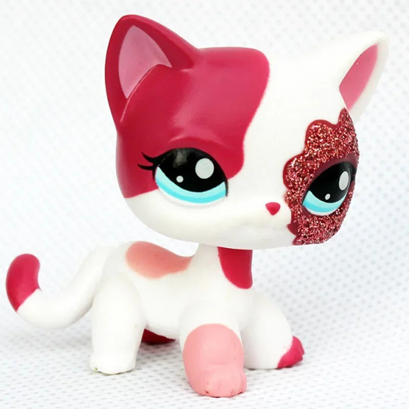 Rare Pet Toy Mini Stands Short Hair Kitten Old Figures Collection Original Bobble Head Toy LPS