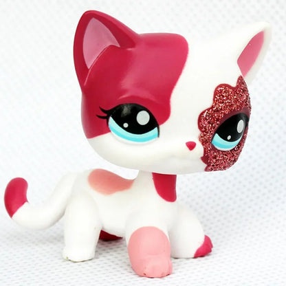 Rare Pet Toy Mini Stands Short Hair Kitten Old Figures Collection Original Bobble Head Toy LPS