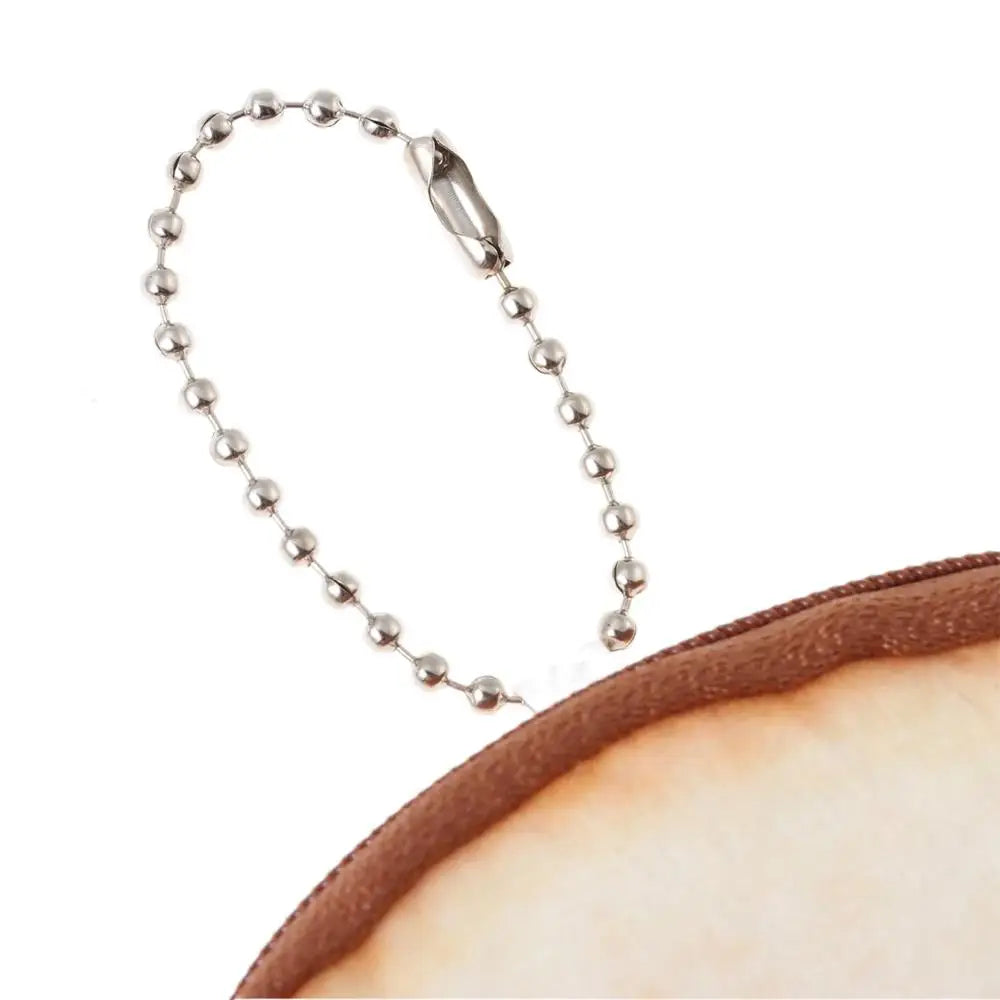 Cartoon Bread Toast Coin Purse Portable Earphone Bag Coin Key Bag Mini Makeup Bag Lightweight Small Storage Pouch Girl Gifts