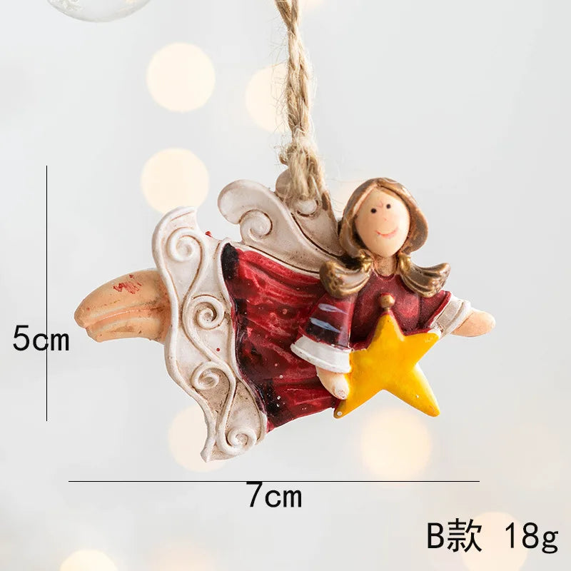 2022 Christmas Tree Decorations Christmas Resin Pendant Ornaments Home Decor DIY Kids Toys Gifts DIY Handmade Jewelry - B4