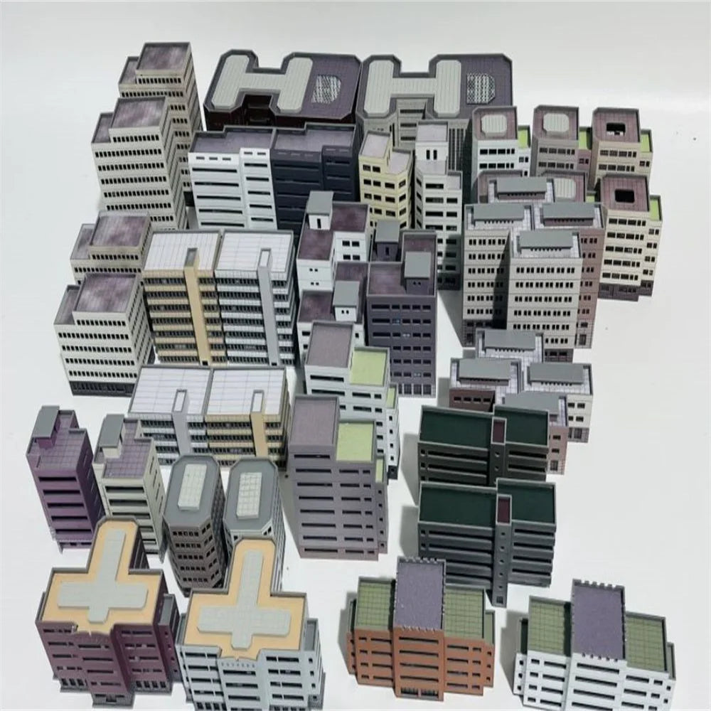 Architecture 1:300 ABS Building Scene Plastic Assembly Model Train Layout Design Materials