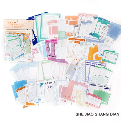 100 Sheets Vintage Journal Collage Material Pack DIY Scrapbooking Basic Decoration Memo Pad Background Notes Paper Stationery