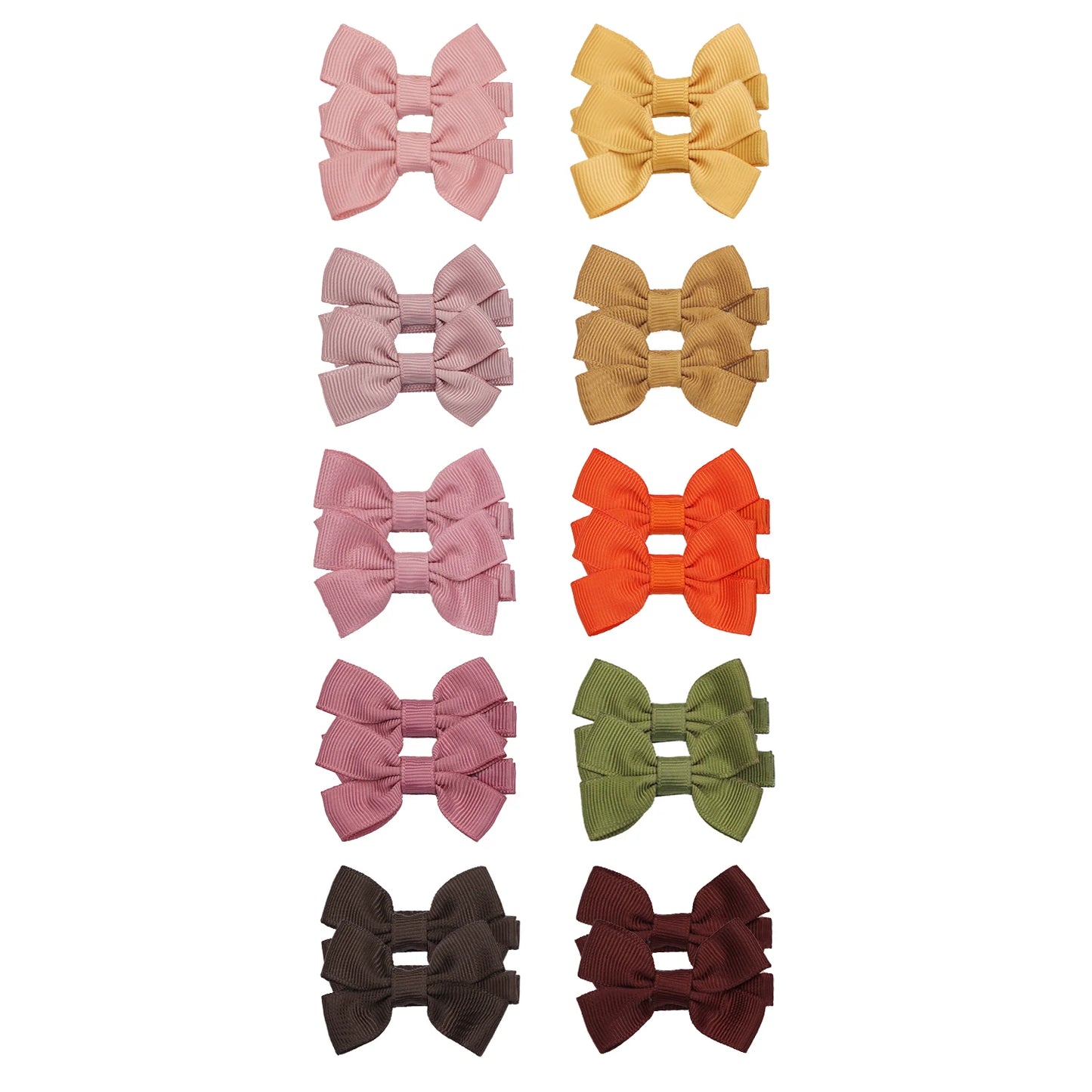 10/20/25/50pcs Baby Girls Hair Bows in Pairs 2'' Ribbon Bows Alligator Hair Clips Barrettes for Infants Toddlers Girls Kids