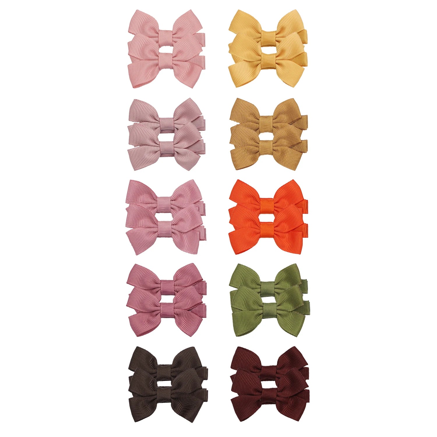 10/20/25/50pcs Baby Girls Hair Bows in Pairs 2'' Ribbon Bows Alligator Hair Clips Barrettes for Infants Toddlers Girls Kids -