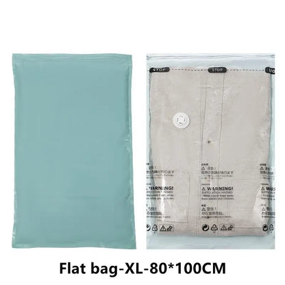 No Need Pump Vacuum Bags Large Plastic Storage Bags for Storing Clothes Blankets Compression Empty Bag Covers Travel Accessor