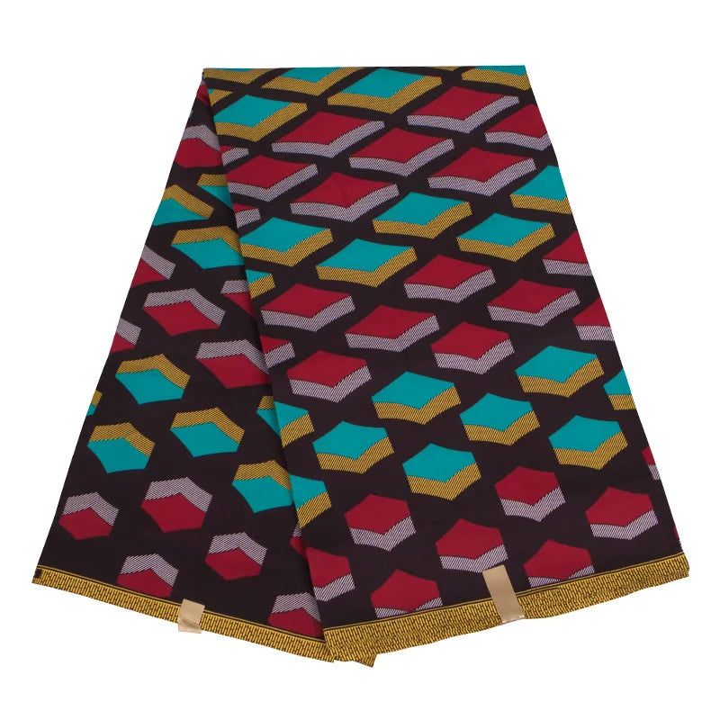 Africa Nigerian Prints Batik Fabric Real Wax Patchwork Sewing Dress Craft Cloth Polyester Ankara Tissu A-7