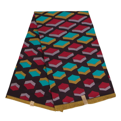 Africa Nigerian Prints Batik Fabric Real Wax Patchwork Sewing Dress Craft Cloth Polyester Ankara Tissu A-7