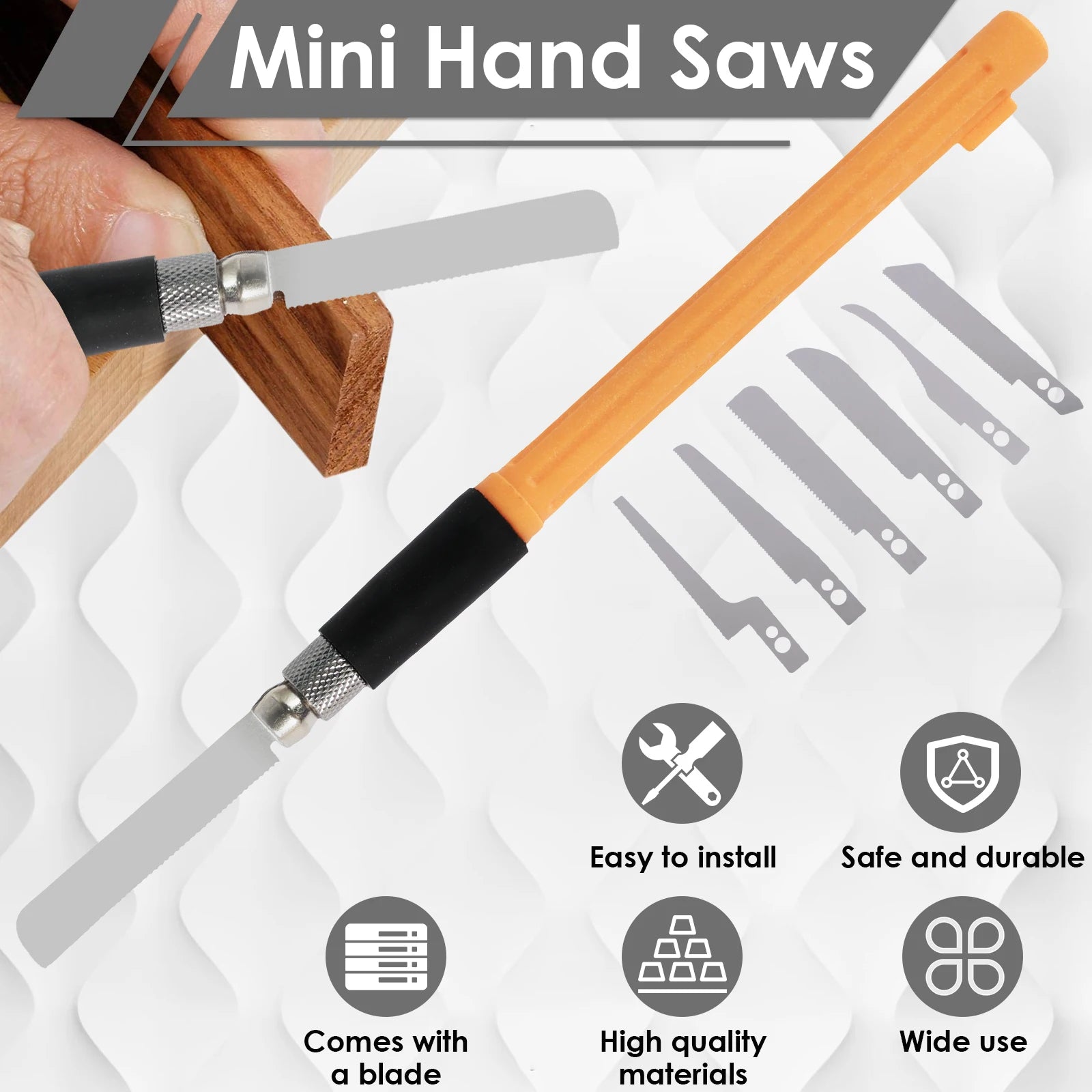 Mini Hand Saw Model Tools DIY Craft Hobby Modeling Metal Blades Hand-held Model Hand Saw Kit Engraving Cutting Woodworking To