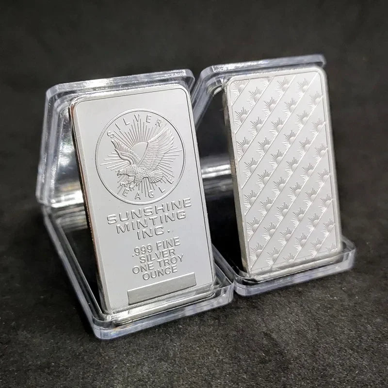 1pcs American Liberty 1OZ Value In God We Trust Fine Silver Bullion Bar US Union Souvenir Coin Gifts Square Silver Coins Eagl