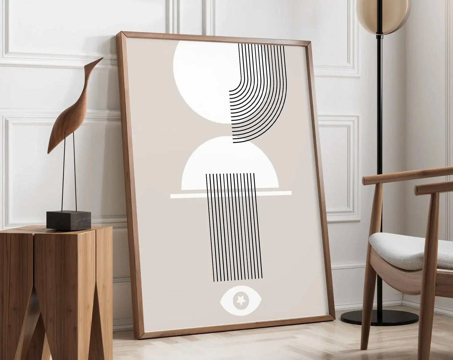 Mid Century Bauhaus Geometric Canvas Prints Poster Retro Abstract Wall Art Painting Pics for Modern Living Room Home Decorati