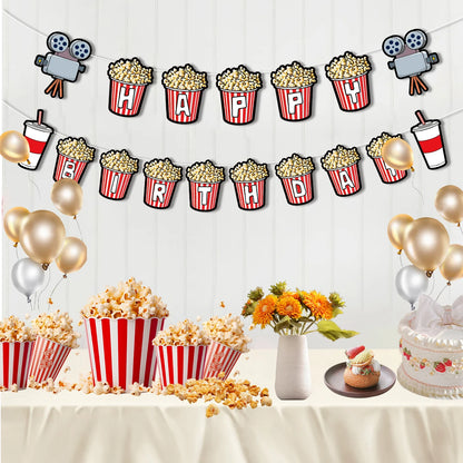 Movie Night Table Runner Red Movie Theme with Gold Star Design Movie Night Red Carpet Decoration for Movie Night Party Decor