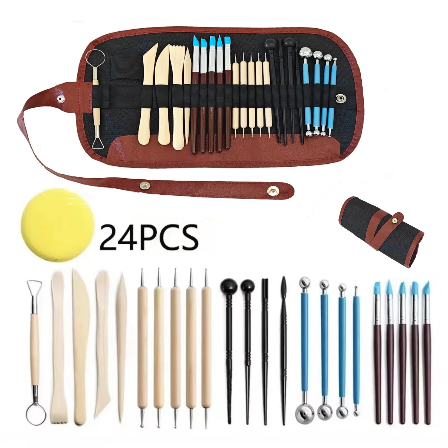 Pottery Clay Sculpting Tools Kit 8-61 Pcs/Set, Ceramic Wax Clays Carving Tools for Art Craft Pottery Sculpting Modeling Tool 