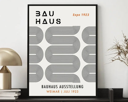 Mid Century Bauhaus Geometric Canvas Prints Poster Retro Abstract Wall Art Painting Pics for Modern Living Room Home Decorati