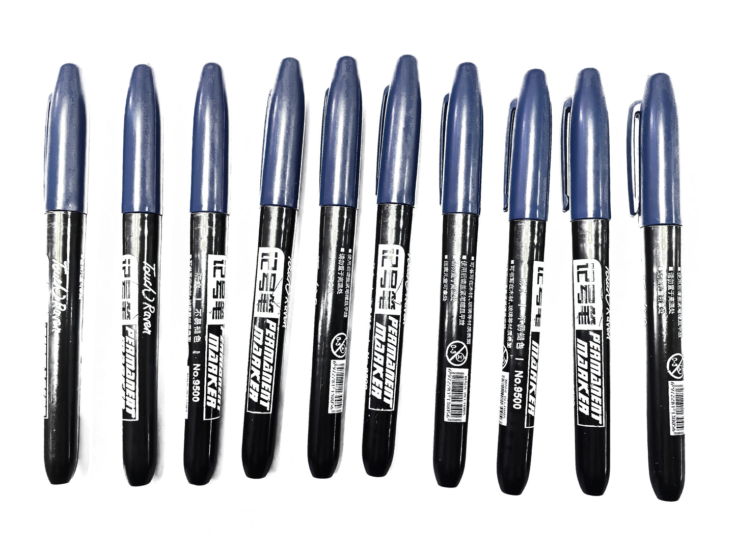 6 PCS Permanent Marker Pen Manga Drawing Markers Black Blue Red Waterproof Ink Sketch Pens Stationery Art School Supplies - 1
