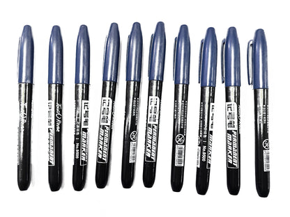 6 PCS Permanent Marker Pen Manga Drawing Markers Black Blue Red Waterproof Ink Sketch Pens Stationery Art School Supplies - 1