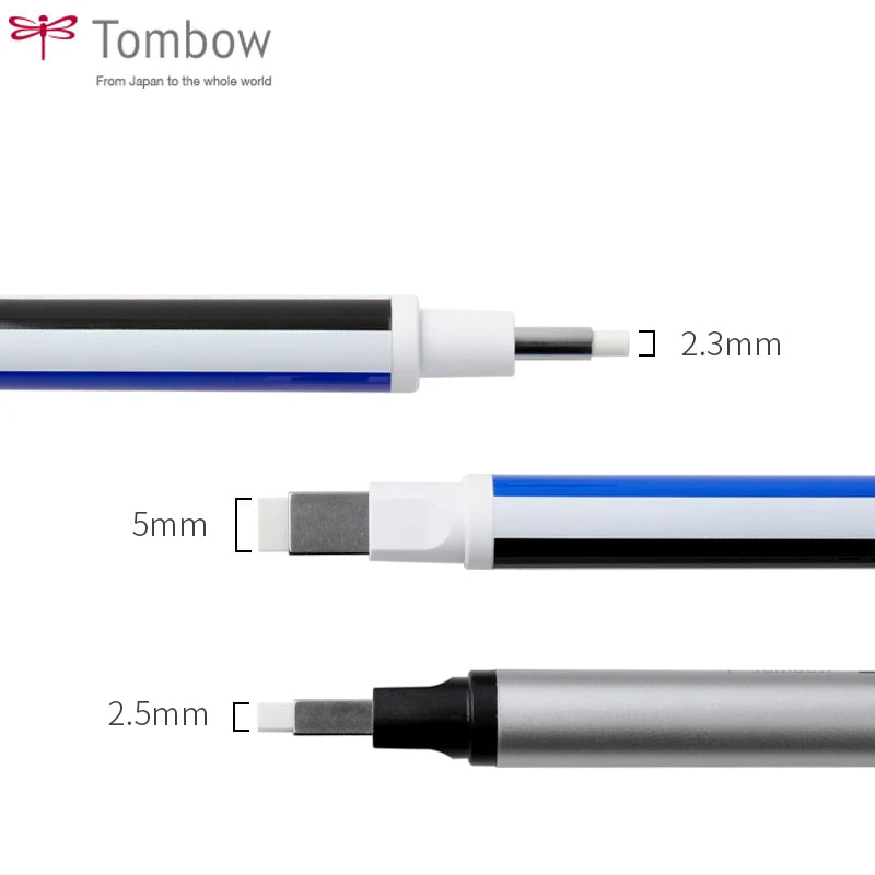 Tombow MONO Zero Eraser Flat / Super Fine Rubber Tip Pen Type Professional High Precision Pencil Eraser For Manga Highlight