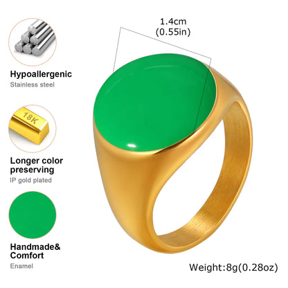 Chunky Open Twist Stackable Rings for Women, Blue Geometric Bold Enamel Crossover Statement Ring Band Waterproof - RC-947G07-