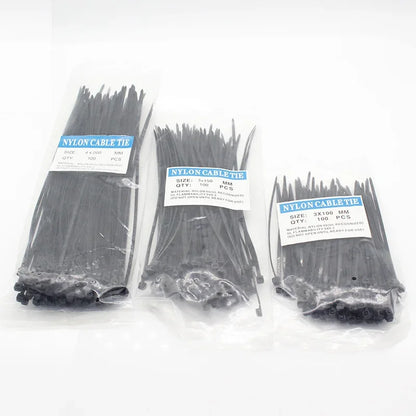300 Pcs Nylon Cable Self-locking Plastic Wire Zip Ties Set 3*100 3*150 4*200 MRO & Industrial Supply Fasteners & Hardware Cab