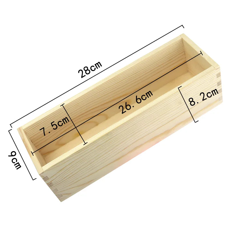 Soap Making Tools Wood Cutting Box 1200g Silicone Soap Mould Rectangular Toast Loaf Mold DIY Handmade Tool - 9