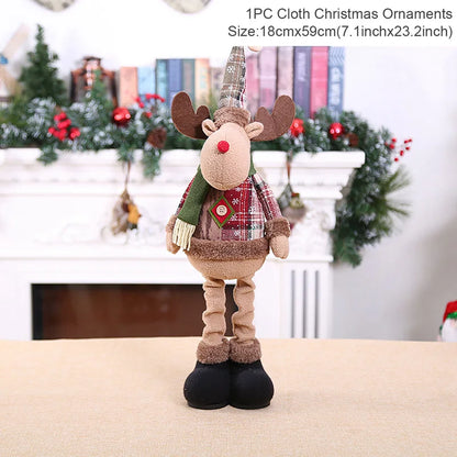 Santa Claus Doll Chirstmas Decorations Home 2025 Decor Table Elk Doll Christmas Ornaments Xmas Navidad Gifts Happy New Year 2