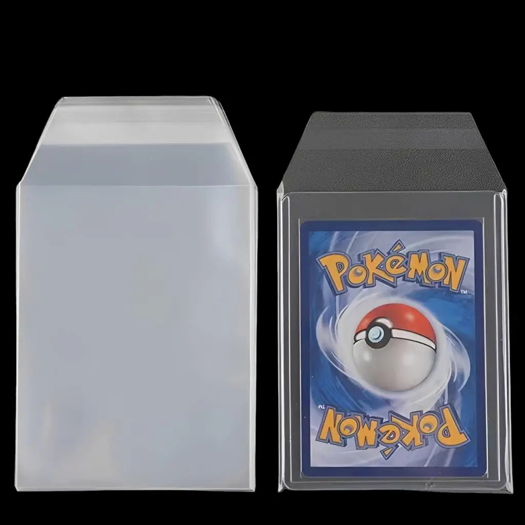 100PCS Clear Magnetic Card Holder Protective Film Hard Plastic Card Sleeves 35PT-100PT Waterproof Protector For Game Photo Ca
