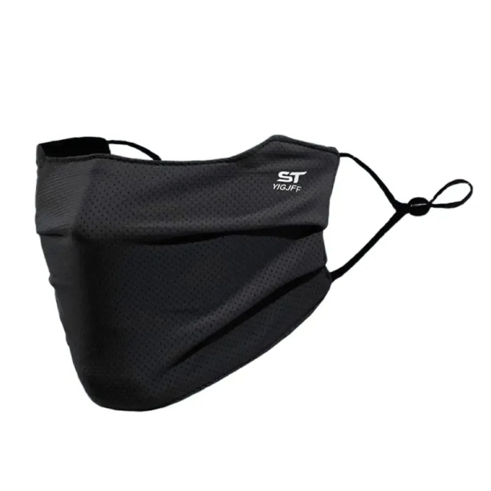 Breathable Ice Silk Face Cover UV Face Shield Washable Reusable Sun Protection Face Mask for Motorcycle Running Riding Exerci