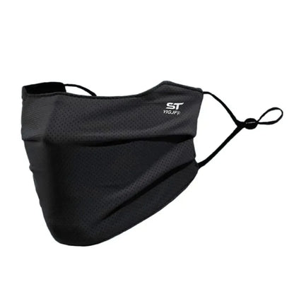 Breathable Ice Silk Face Cover UV Face Shield Washable Reusable Sun Protection Face Mask for Motorcycle Running Riding Exerci