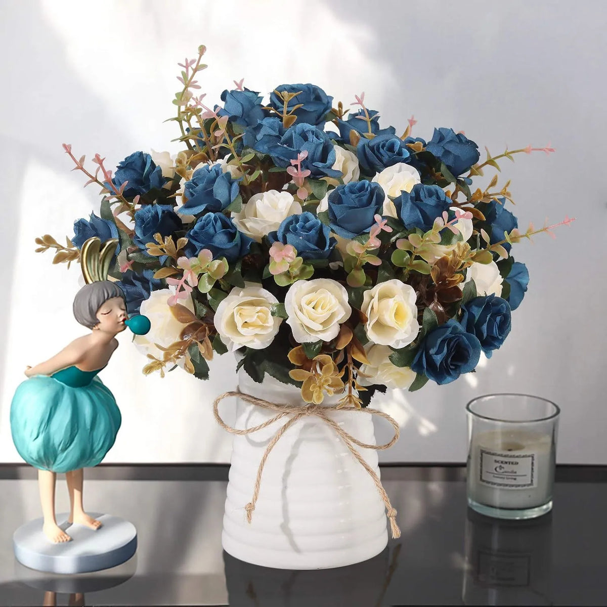 Artificial Flowers Silk Rose Wedding Home Festival Room Decoration Bride Bouquet Diy Scrapbooking Garland Wall Photography Pr