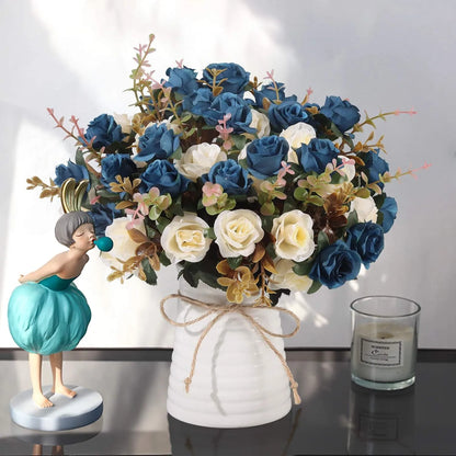 Artificial Flowers Silk Rose Wedding Home Festival Room Decoration Bride Bouquet Diy Scrapbooking Garland Wall Photography Pr