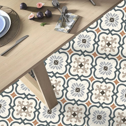 9PCS printed matte thickened waterproof decal vinyl easy to paste removable simple home living room kitchen tile stickers flo