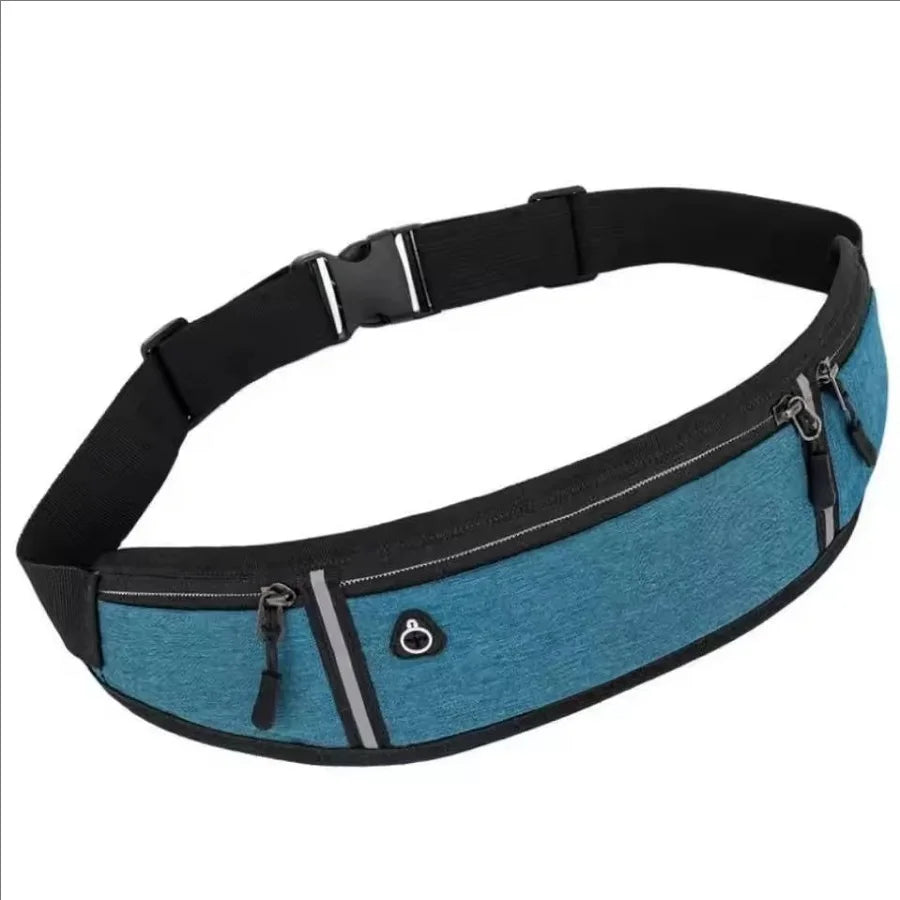 Professional Running Waist Bag Sports Belt Pouch Mobile Phone Case Men Women Hidden Pouch Gym Sports Bags Running Pack - Blue
