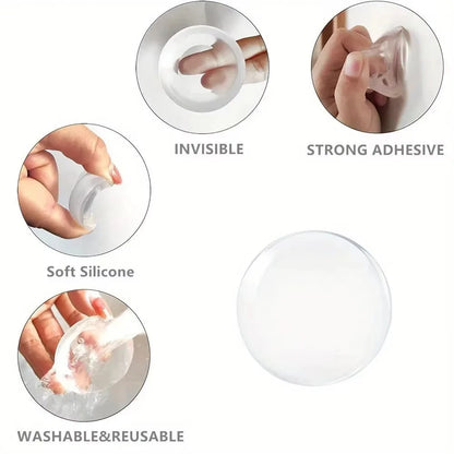 Door Knob Wall Shield Clear Soft Rubber Door Stopper Door Handle Bumper Wall Protector Mute Stickers Muffler Pad Protective P