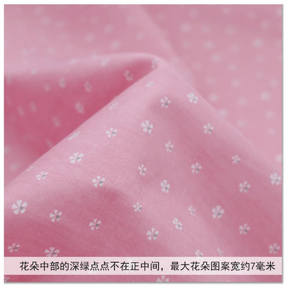160cm*50cm Pure cotton twill fabric cotton cloth cotton floral 1.6 meters wide pastoral plaid DIY pink fabric - C