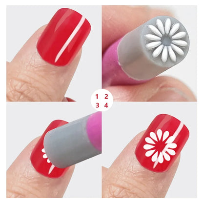 4Pcs/ 6Pcs Nail Art Stamp Pen Set, Easy DIY Nail Stamping, Stamper with Floral Butterfly Designs and Patterns