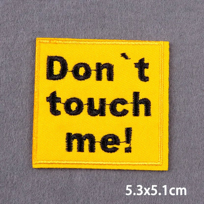 Warning Letters Embroidery Patches For Jeans Good Vibes Iron On Patch Thermoadhesive Patches For Clothes Applique Stickes Log