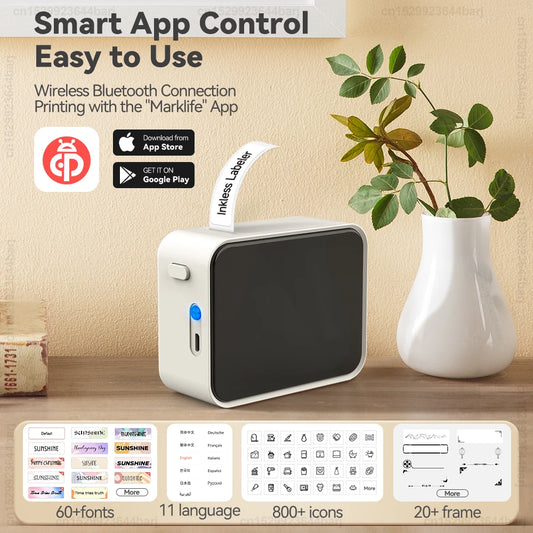 P15 Thermal Label Printer Similar as D11 D110 D101 Marklife P15 Mini Label Maker Handheld Label Machine with Adhesive Label T