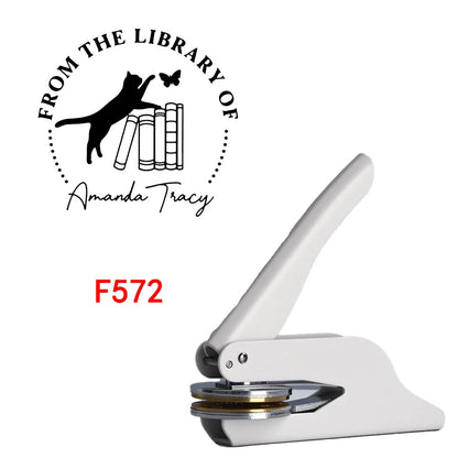 Custom Embosser Stamp,From the Library Embosser,Personalized Book Embosser Stamps,Custom Logo,Magic School,Gift for Book Love