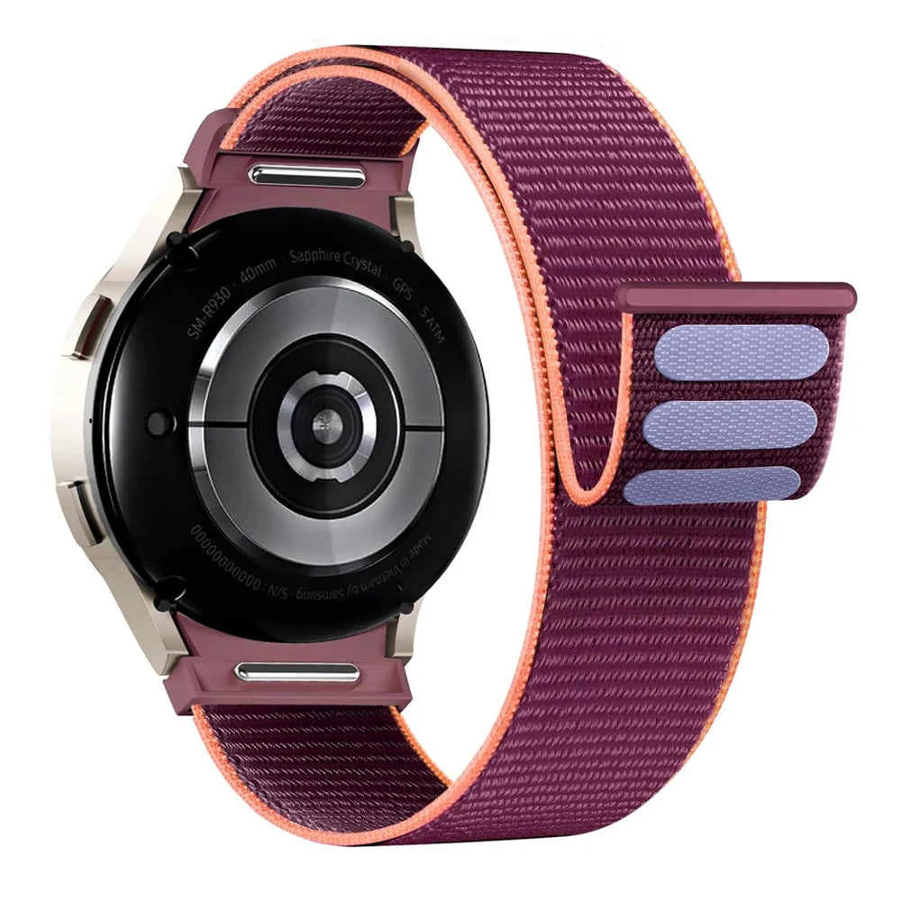 Band For Samsung Galaxy Watch 7/6/4/classic/5 pro 44mm 40mm wrist No Gaps Nylon sport loop correa bracelet Galaxy Watch 7 Str