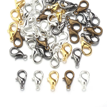 100-200pcs/lot Lobster Clasps Jewelry Making Materials Hooks Chain Closure DIY Accessories Supplies For Bracelets Necklaces